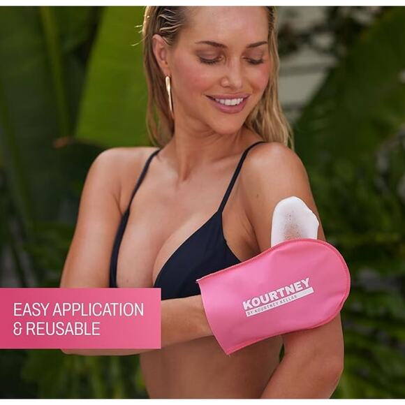 Kourtney Self-Tan Application Mitt Soft Velvet Streak-Free Application - Picture 4 of 5